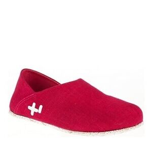 OTZ Cork Lite Slip On Footbed Shoes Size 38 Us 8 Red Linen Fabric Casual boho